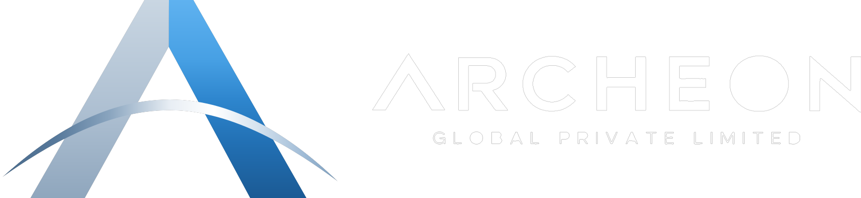 The horizontal Archeon Global lockup, monogram left and wordmark right
